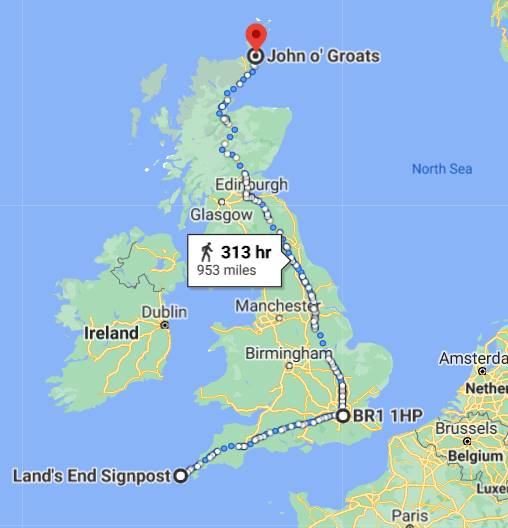 SSW virtually walk length of UK in aid of Rainbow Trust